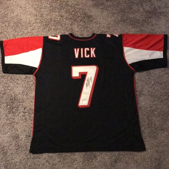 AUTHENTIC AUTOGRAPHED MIKE VICK REPLICA JERSEY - Picture 6 of 8